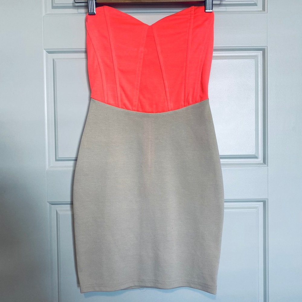 Strapless bodycon dress